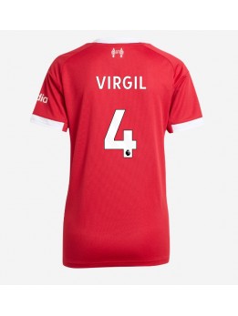 Billige Liverpool Virgil van Dijk #4 Hjemmedrakt Dame 2025-26 Kortermet